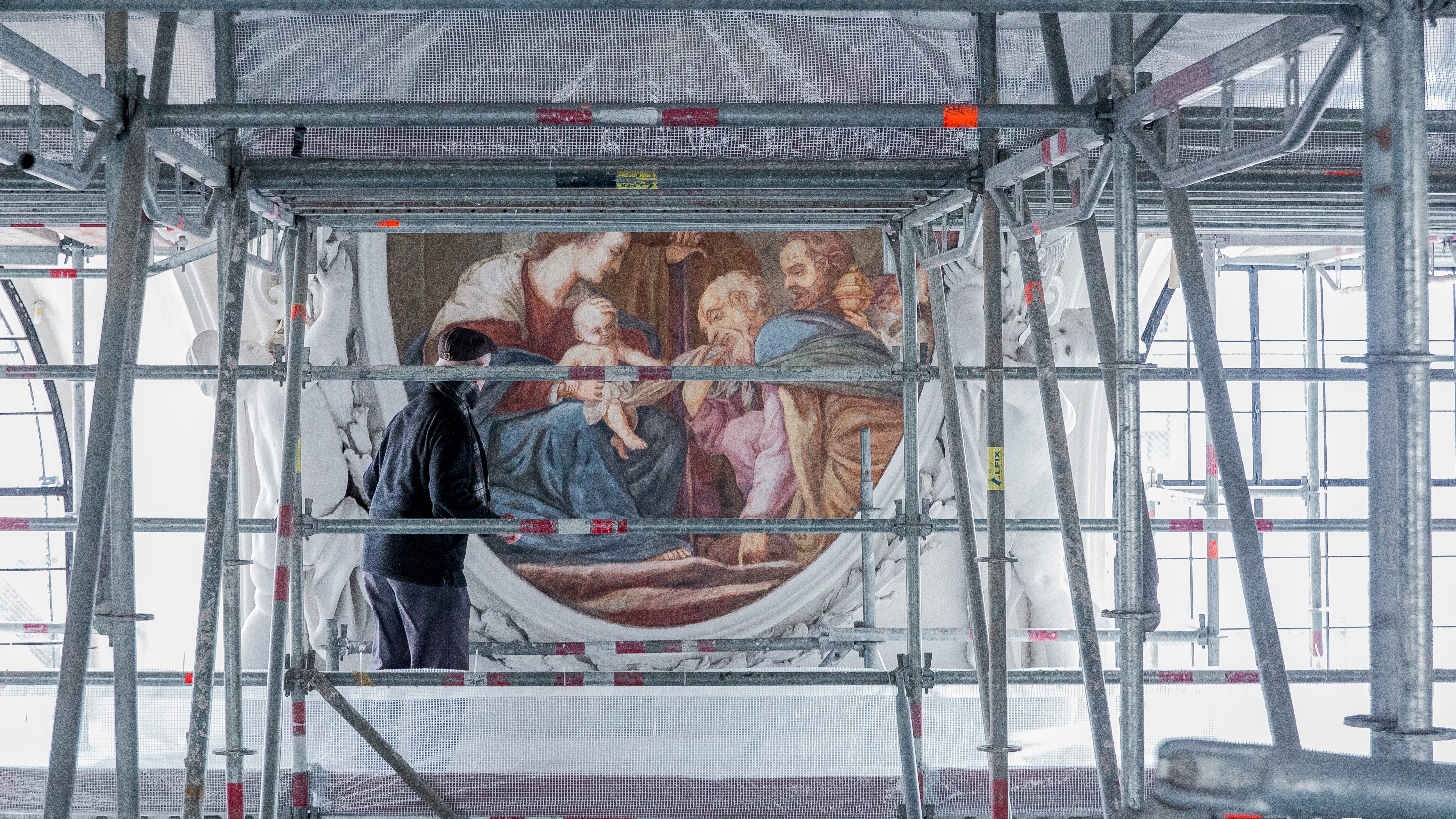 Gerüst für Restauration