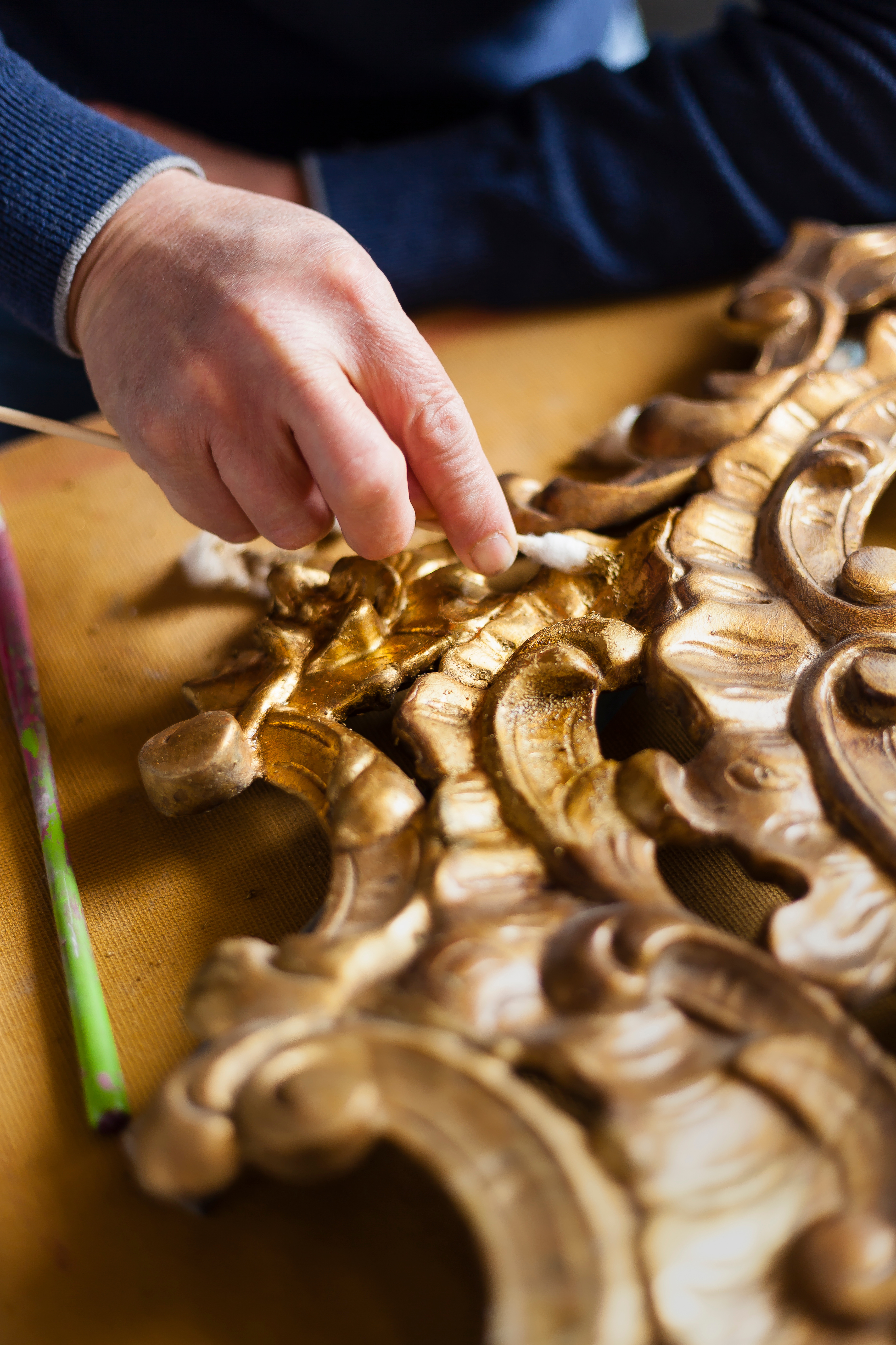 Hand restauriert vergoldeten Rahmen, Vergoldung