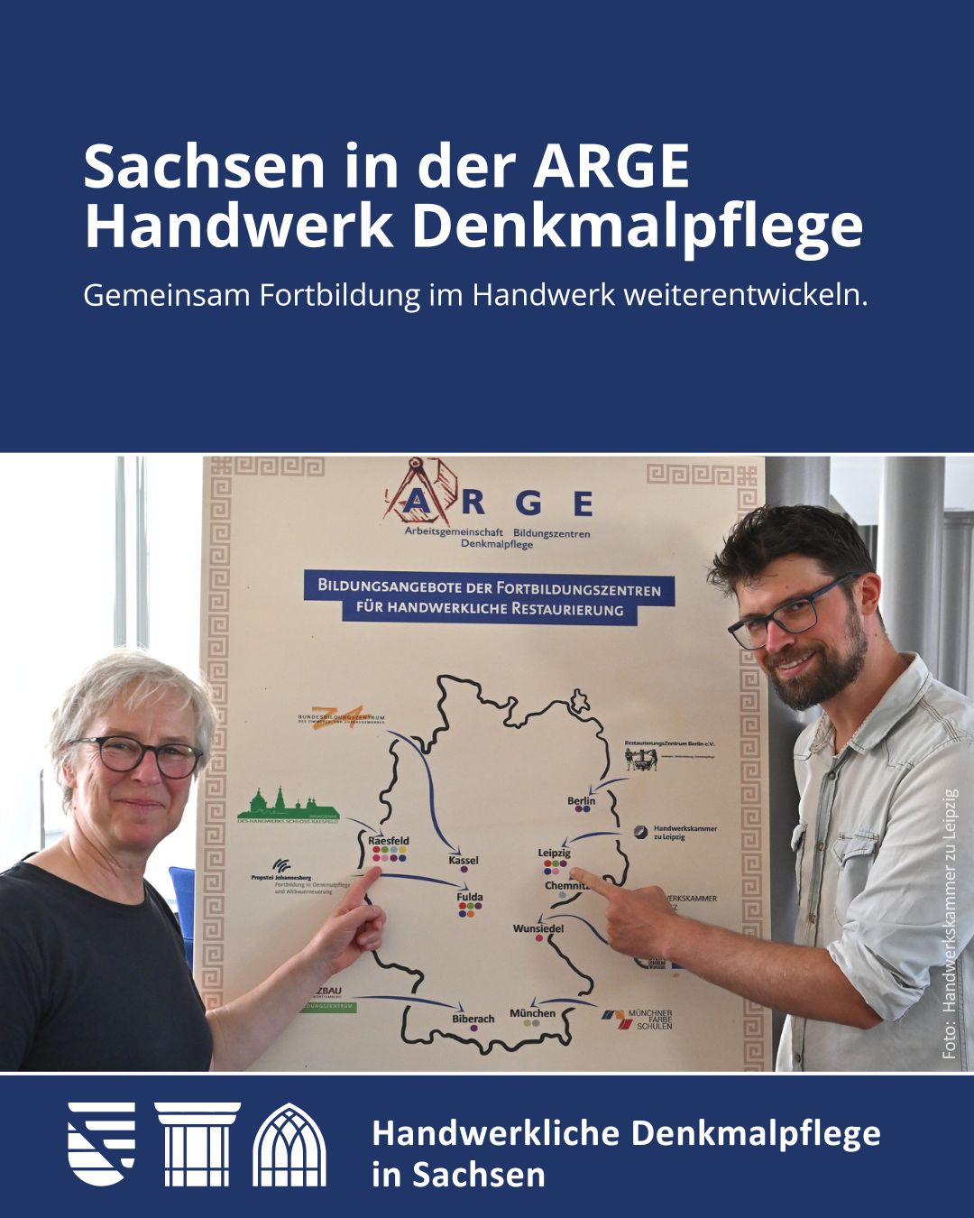 Die ARGE Sprecher Heike Notz und Ron Claus 