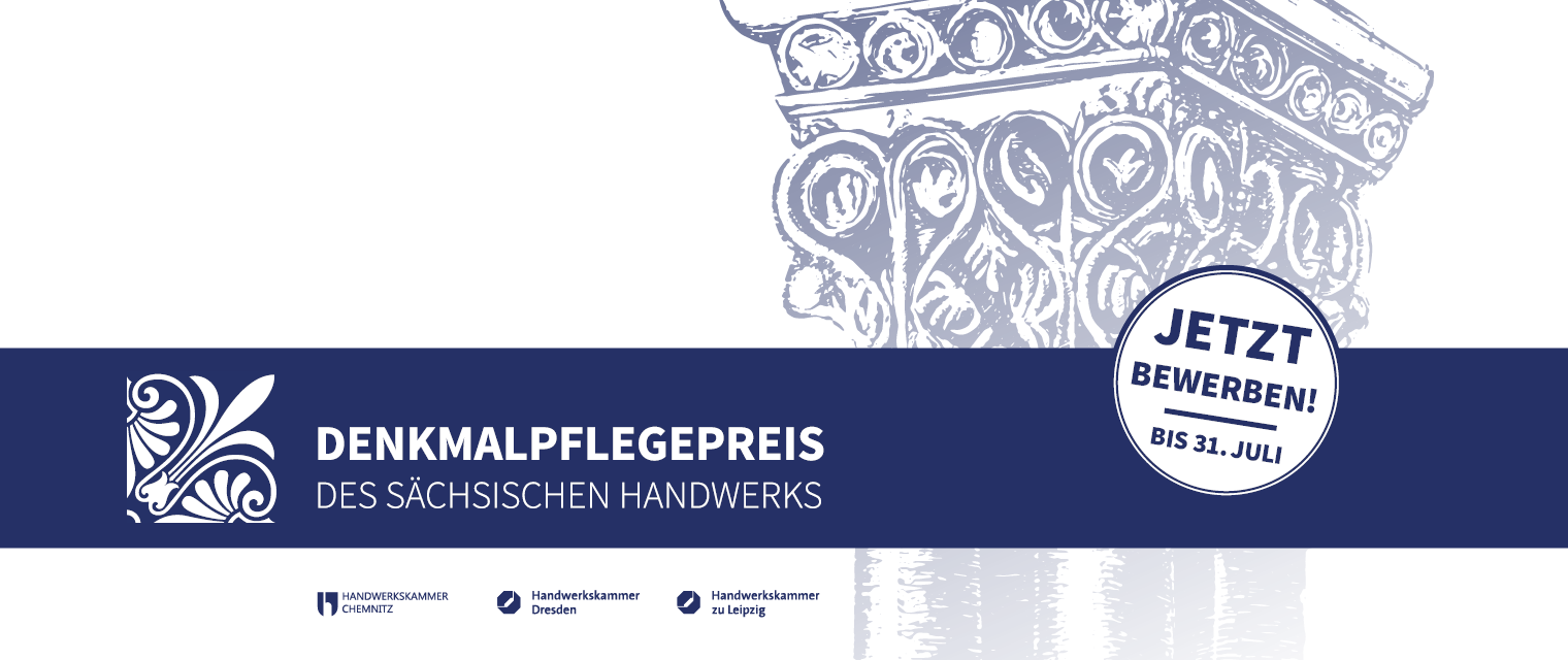 Denkmalpflegepreis des Sächsischen Handwerks Webseitenbanner 1520x640Px