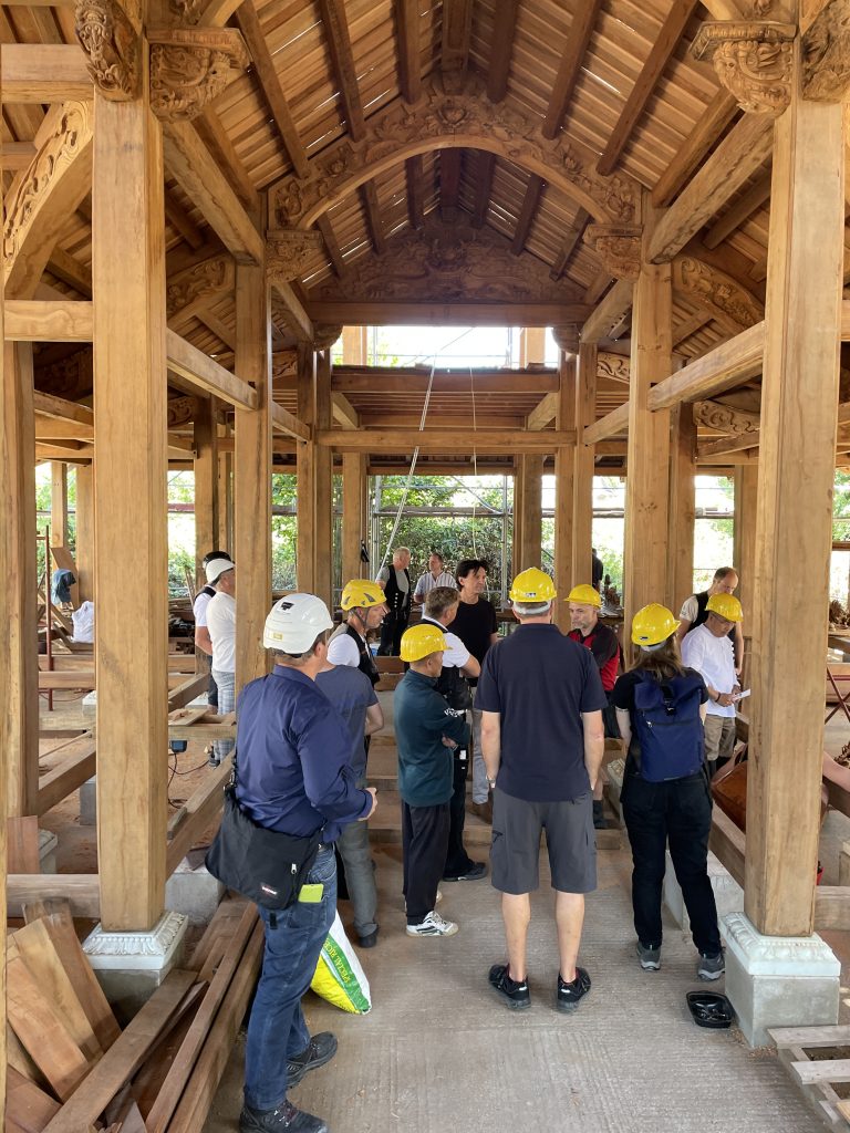 Einblick Baustellenbesichtigung Pagodentempel in Taucha