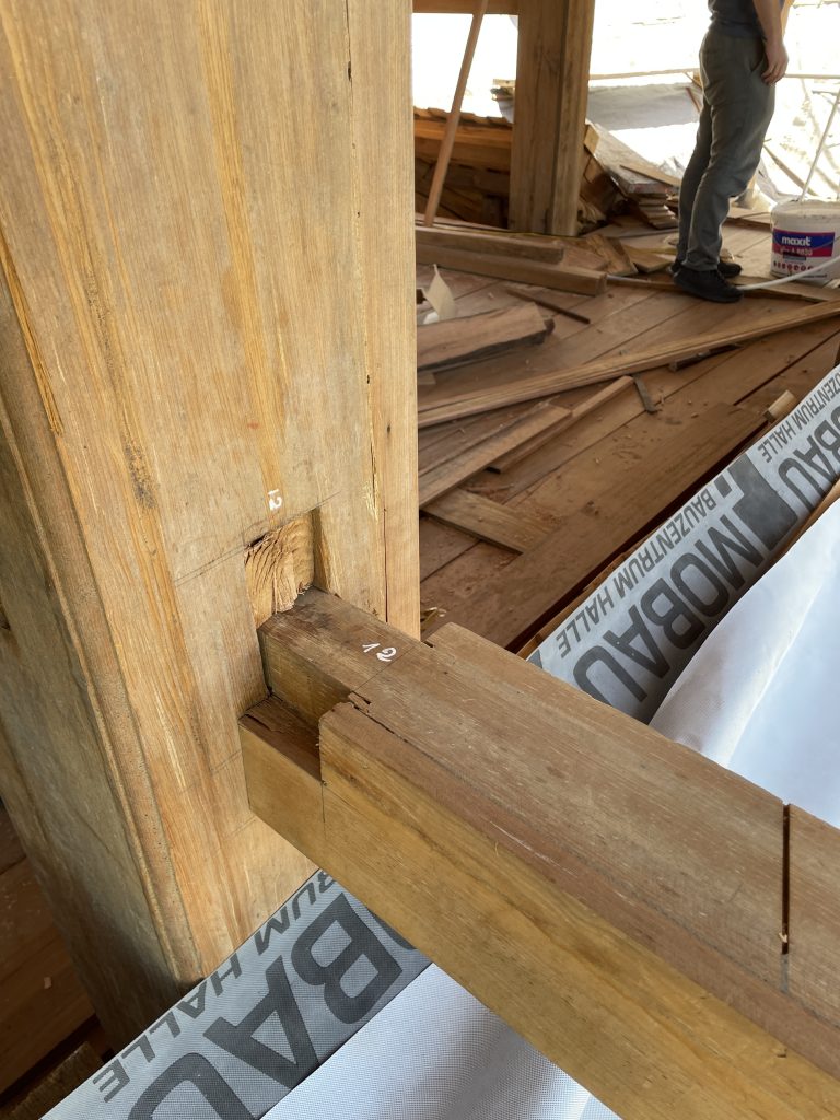 Einblick Baustellenbesichtigung Pagodentempel in Taucha