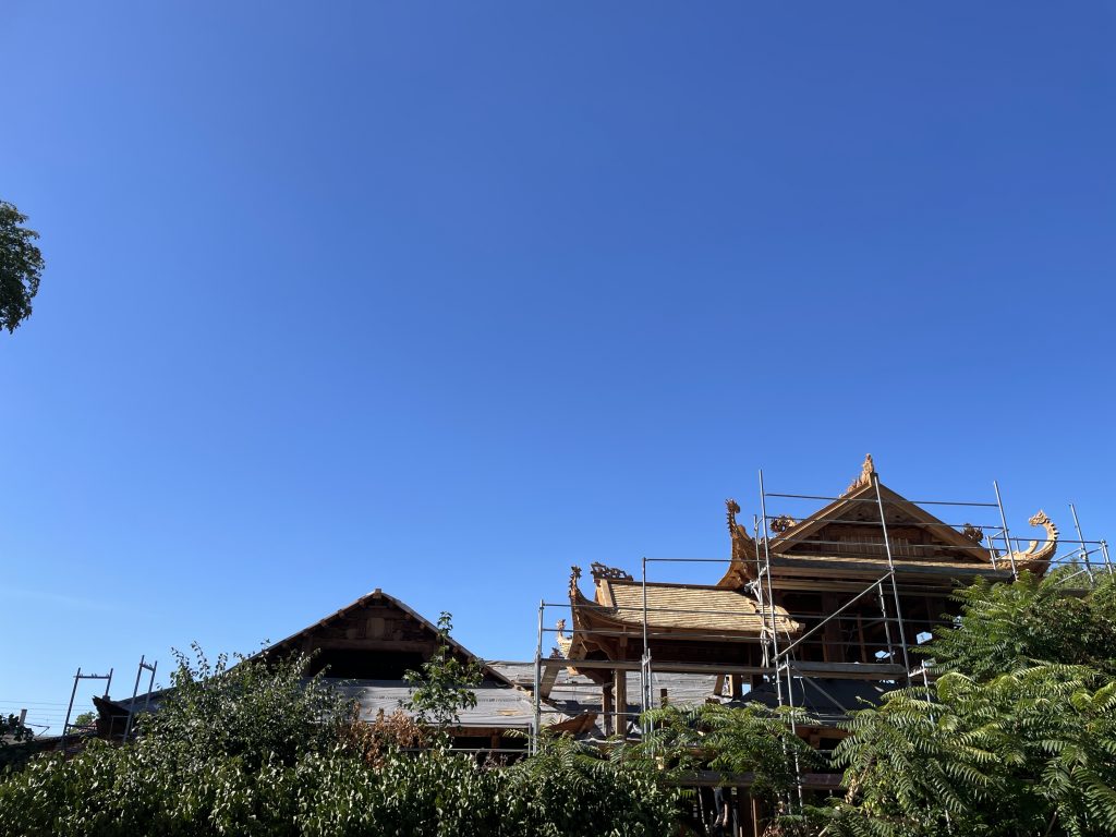 Einblick Baustellenbesichtigung Pagodentempel in Taucha