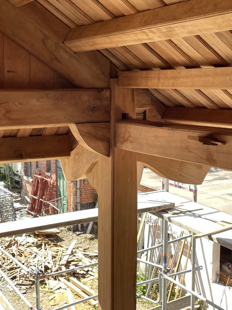 Einblick Baustellenbesichtigung Pagodentempel in Taucha
